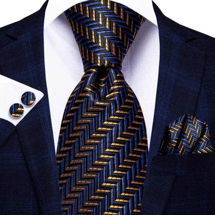 Bold Blue Stripe – 3-Piece Tie Set