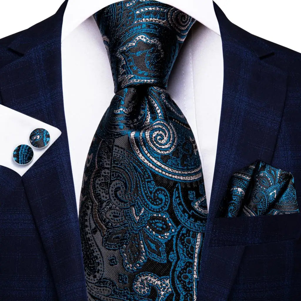 Royal Blue Paisley – 3-Piece Tie Set