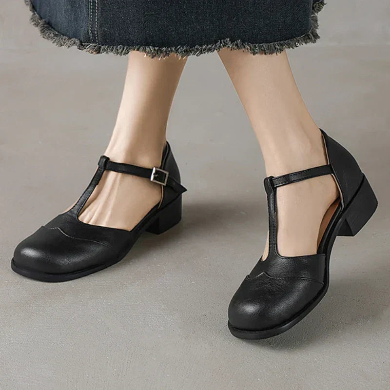 Isolde | Textured Leather Footwear