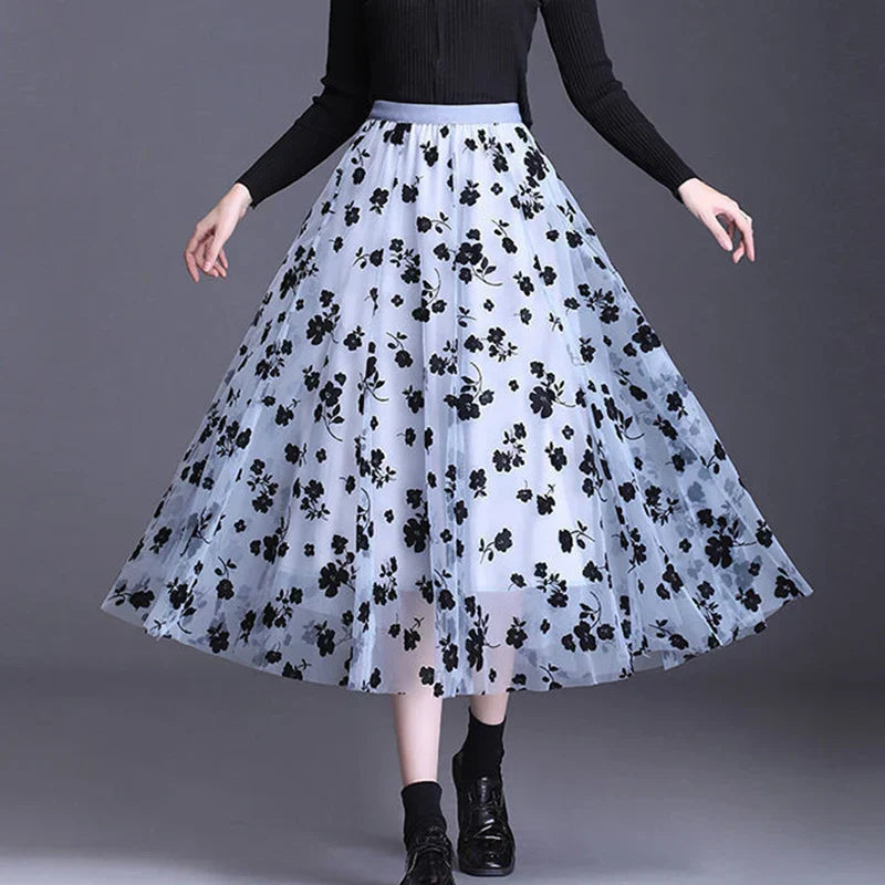 Whisper Floral Midi Skirt