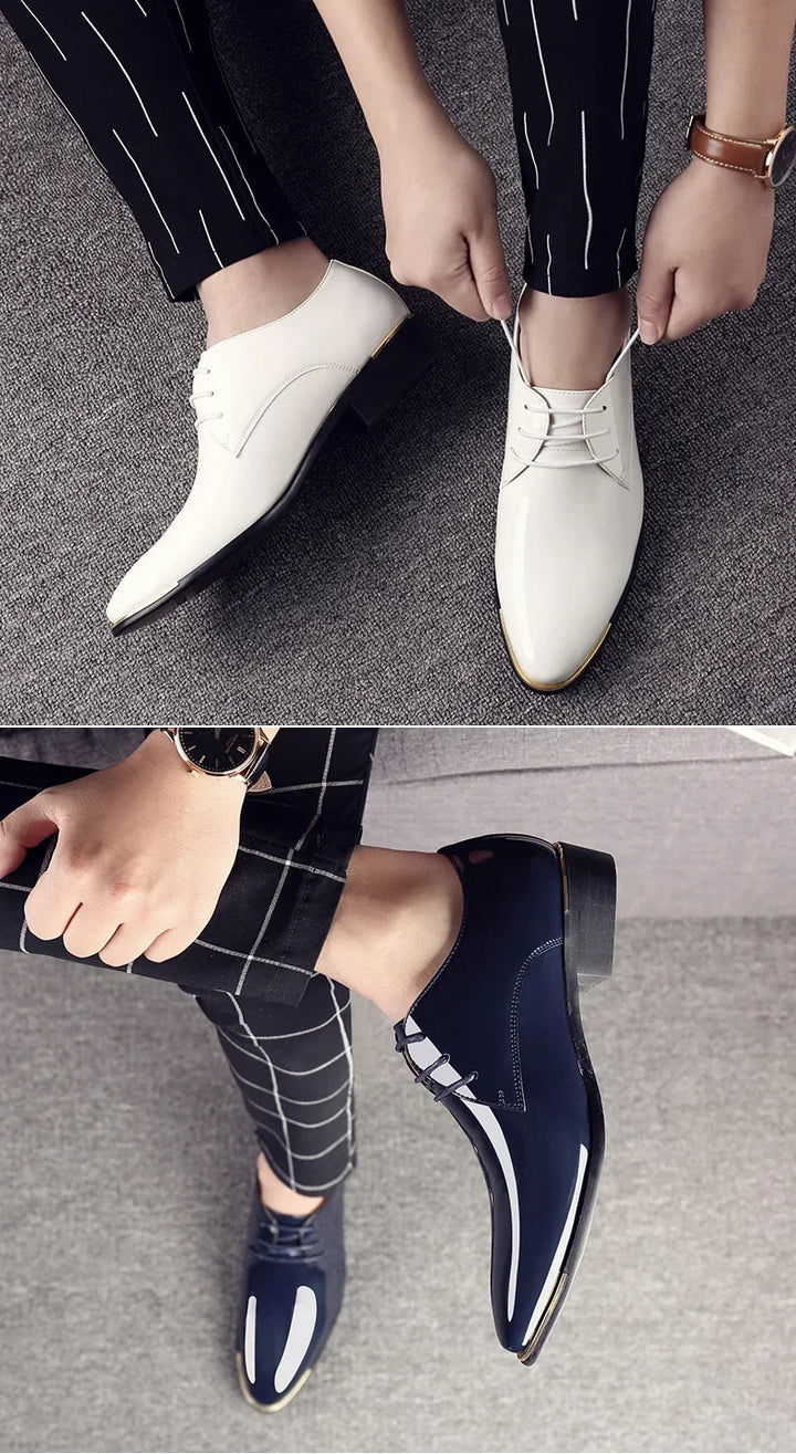 HENRY™ | Men’s Patent Leather Slippers in British Style - Eliza©