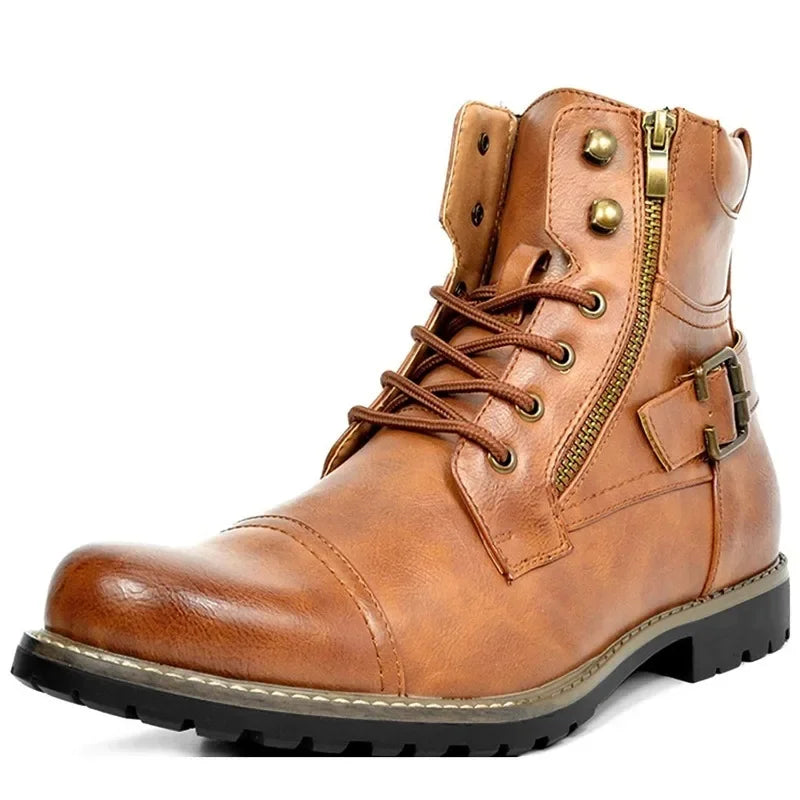Eliza© Damon | Leather Lace-Up Ankle Boots