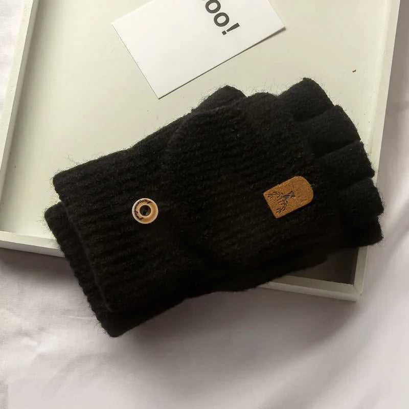 2-in-1 Fingerless Mitten-Gloves