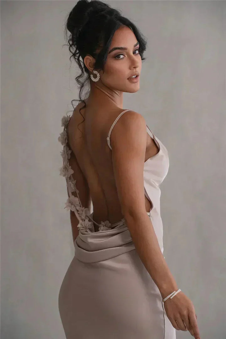 Laila | Elegant Satin Maxi Dress