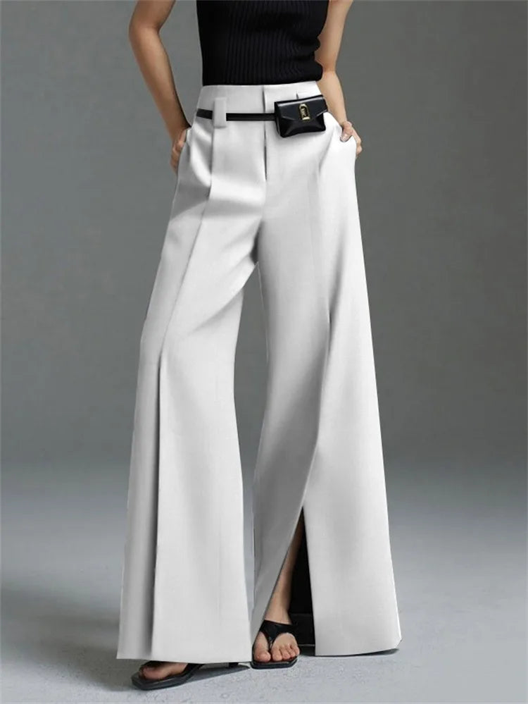Leona High-Waisted Pleat Trousers