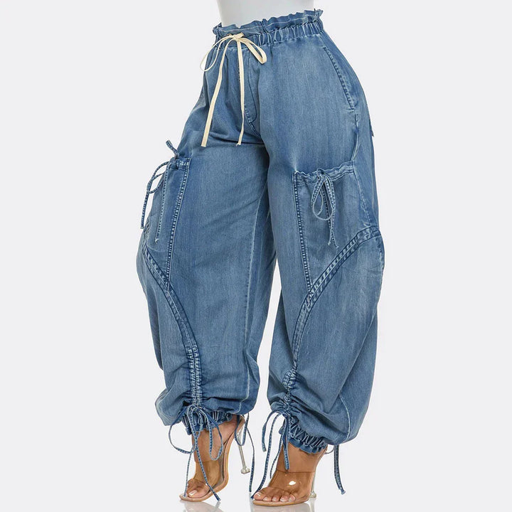 Ella Drawstring Cargo Jeans
