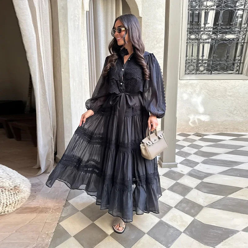 Lydia | Embroidered Maxi Dress