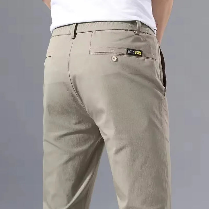 Men's Lightweight Slim Fit Trousers – Breathable, Flexible, and Comfortable for Everyday Wear