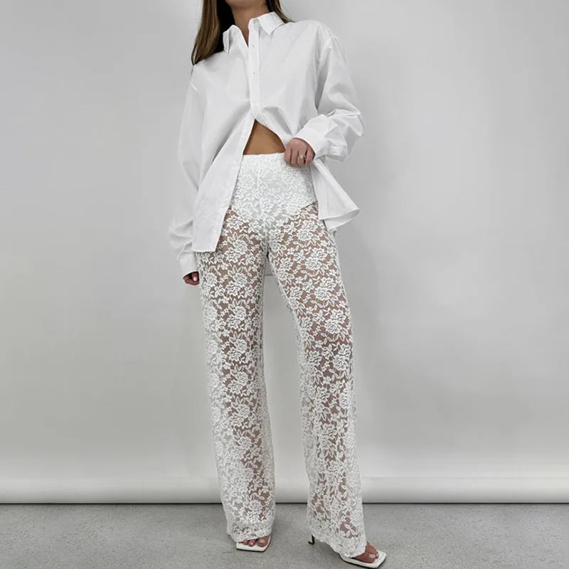 Celeste Sheer Lace Pants