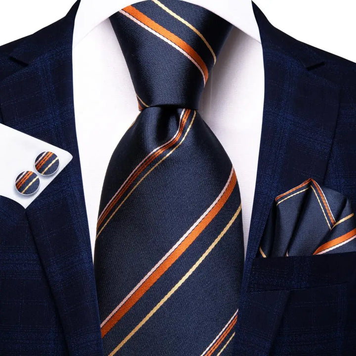 Bold Blue Stripe – 3-Piece Tie Set
