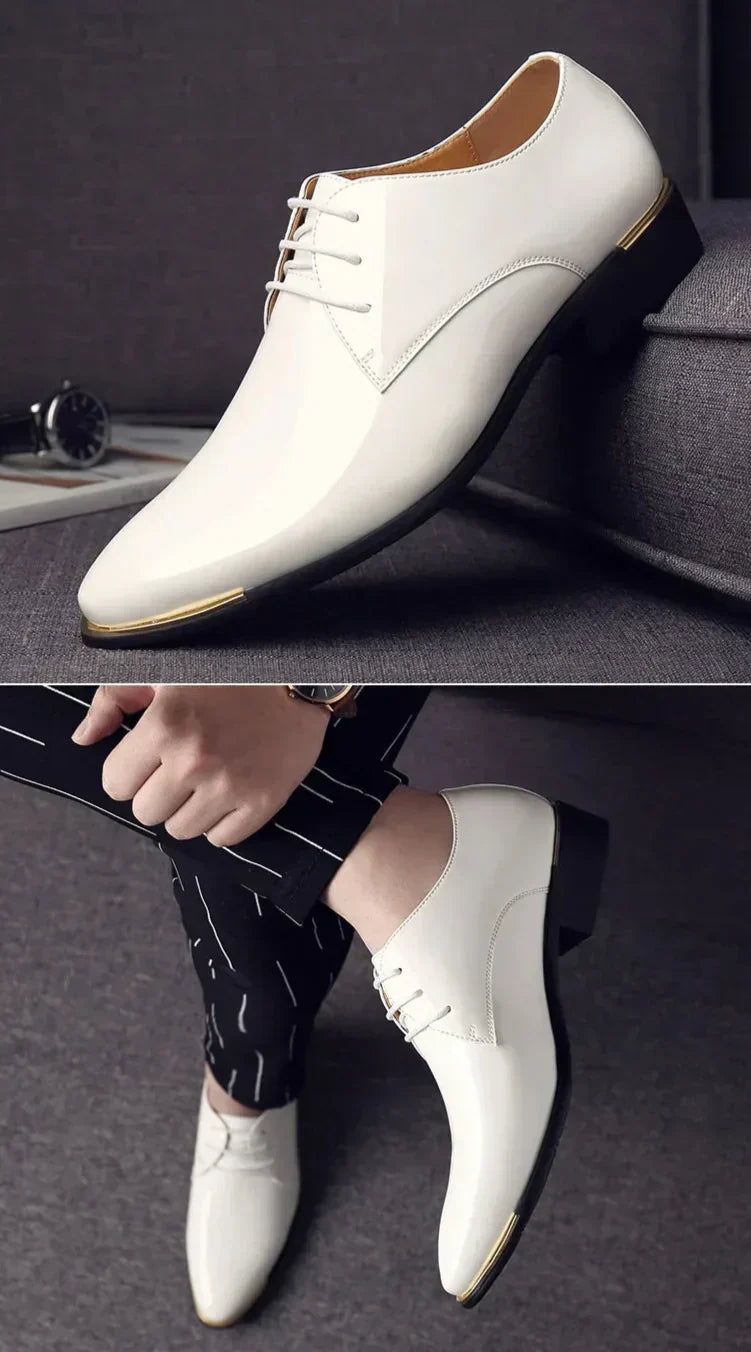 HENRY™ | Men’s Patent Leather Slippers in British Style - Eliza©