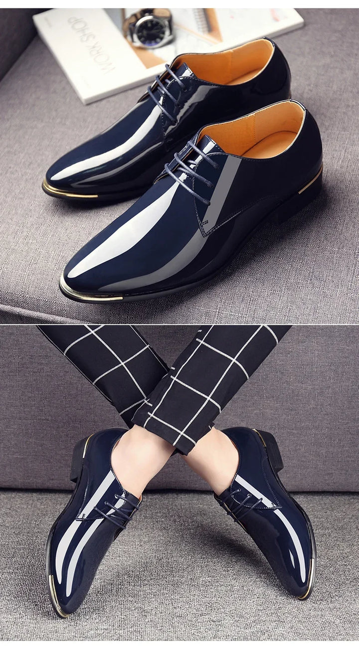 HENRY™ | Men’s Patent Leather Slippers in British Style - Eliza©