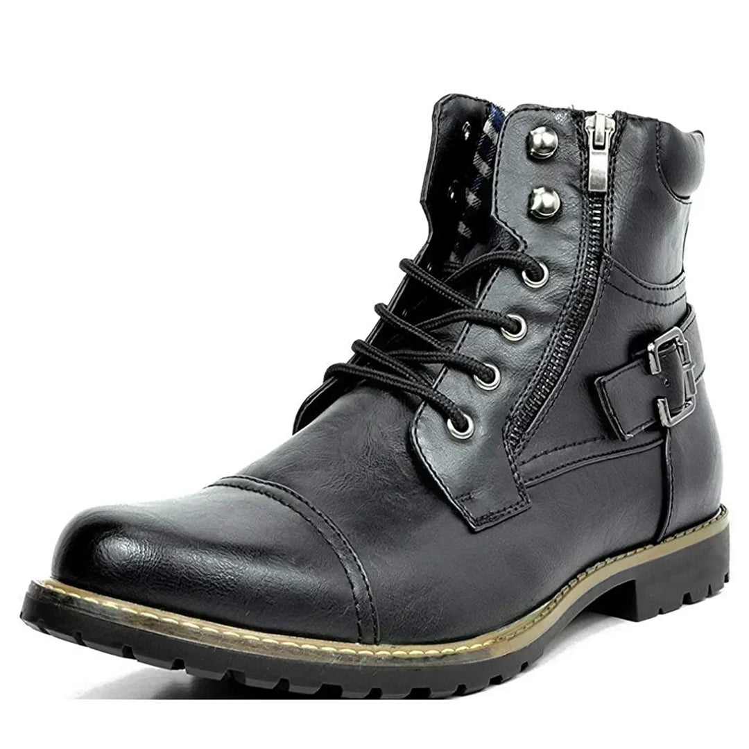 Eliza© Damon | Leather Lace-Up Ankle Boots