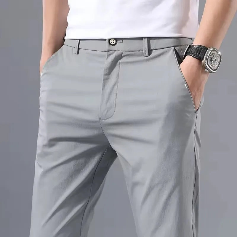 Men's Lightweight Slim Fit Pants – Breathable, Flexible, and Comfortable for Everyday Wear