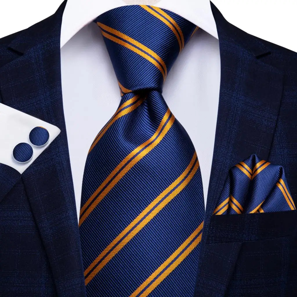 Bold Blue Stripe – 3-Piece Tie Set