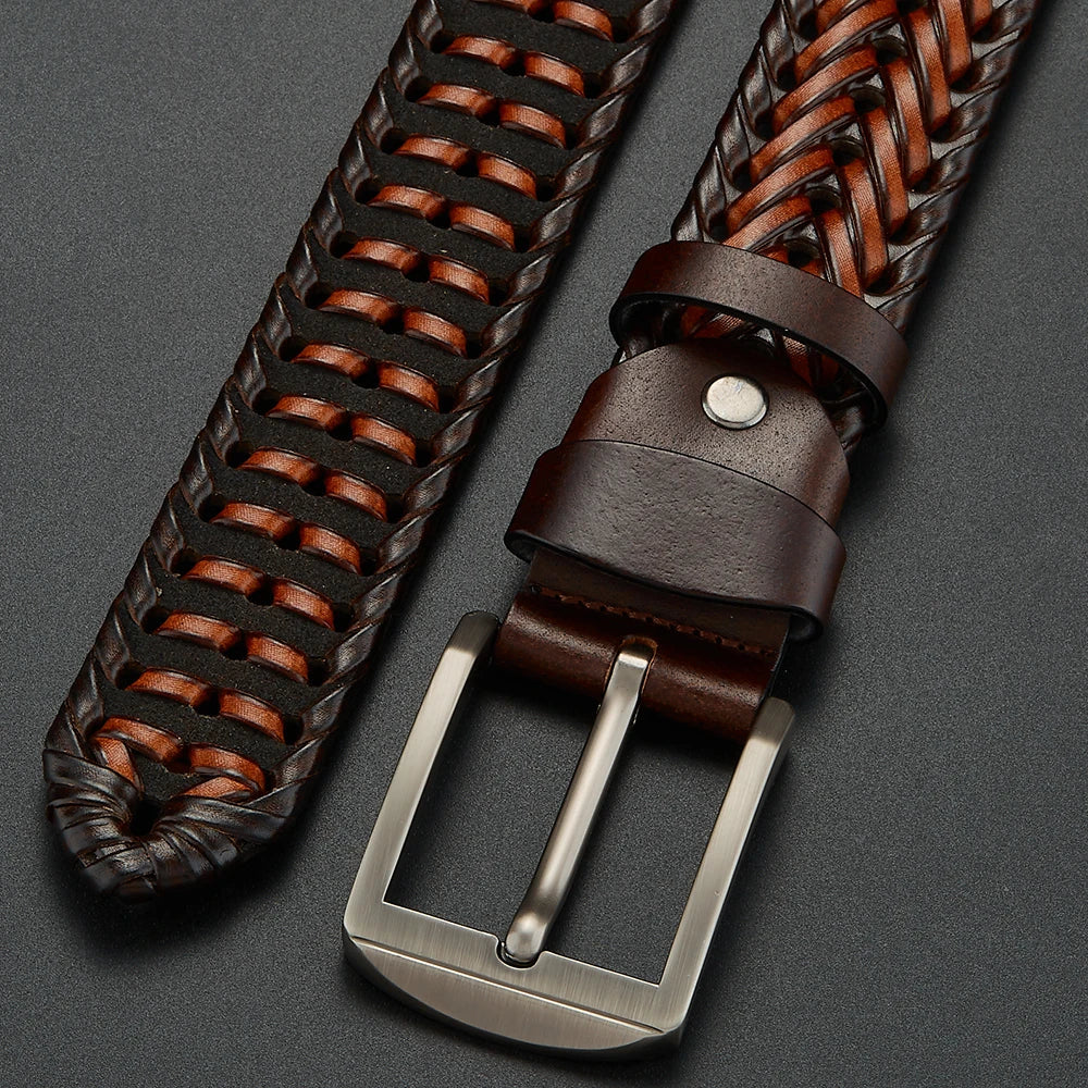 Travis Woven Genuine Leather Belt