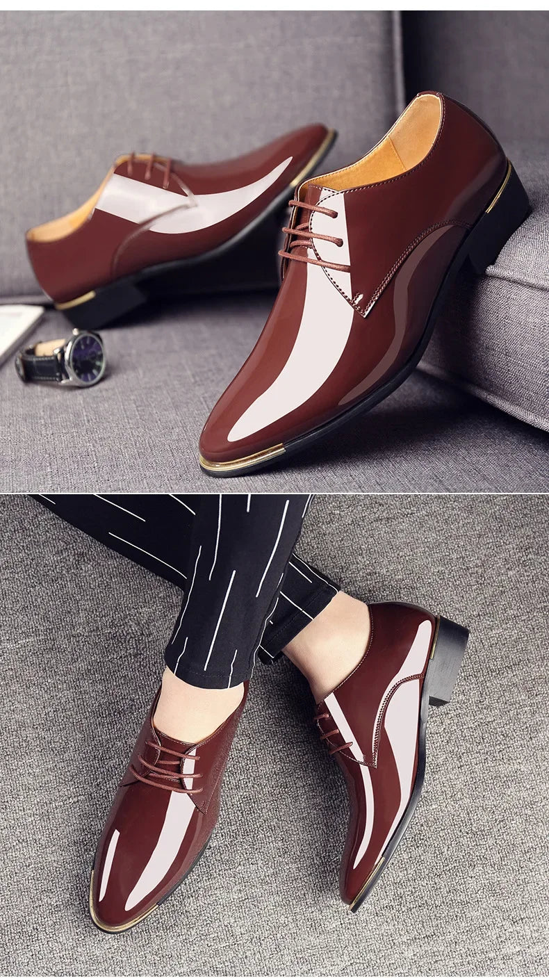 HENRY™ | Men’s Patent Leather Slippers in British Style - Eliza©