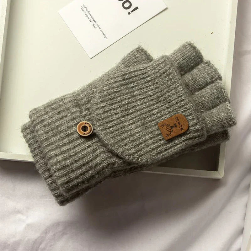 2-in-1 Fingerless Mitten-Gloves