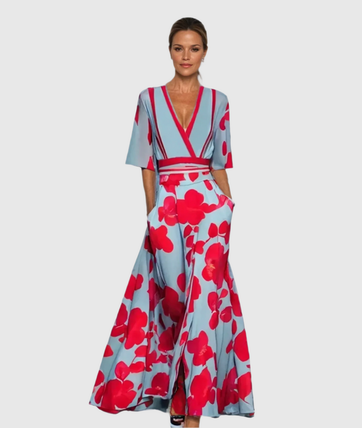 Lila | Graceful Floral Midi Dress