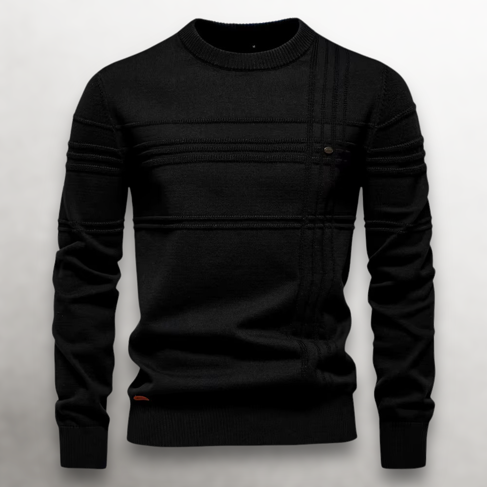Sullivan Grid-Knit Cotton Sweater