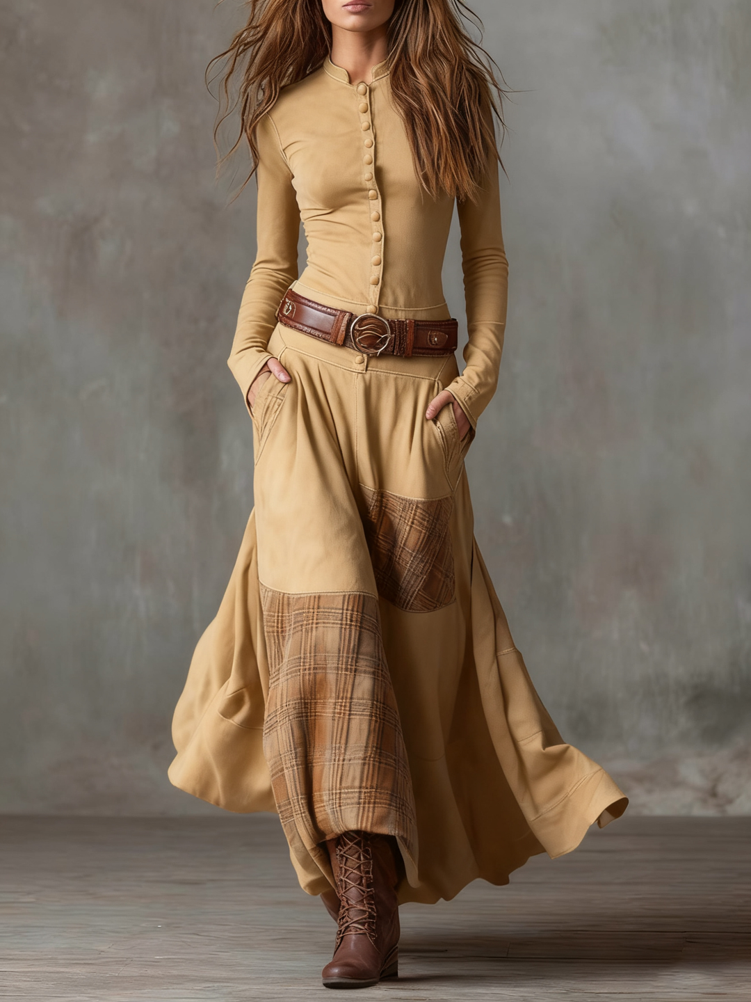Mireille | Belted Suede Dress