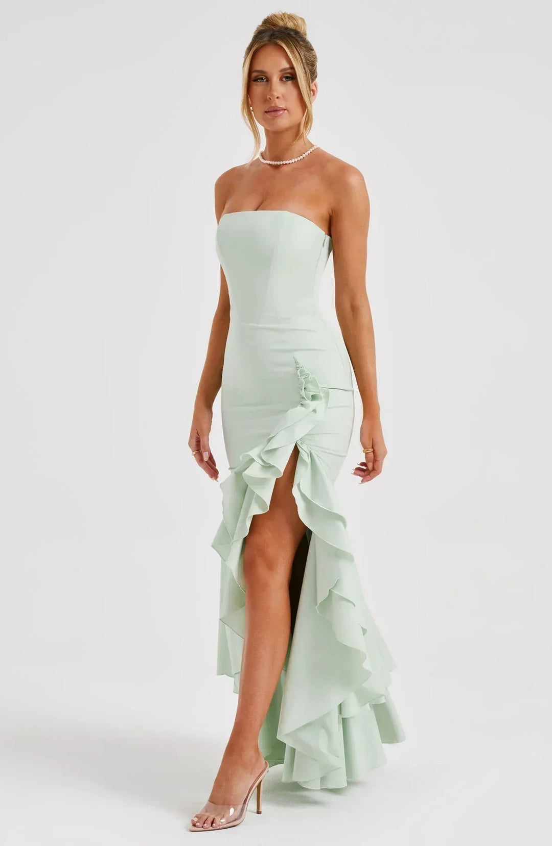 Vivienne | Sleeveless Ruffled Maxi Dress