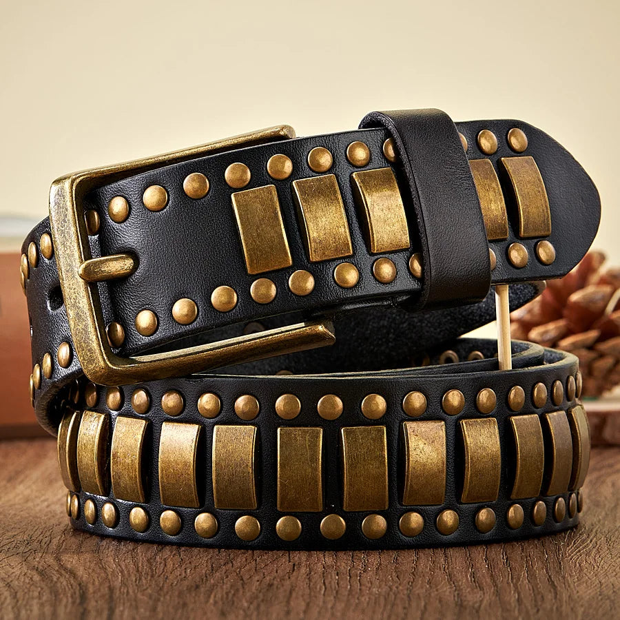 Heritage Leather Brass Belt