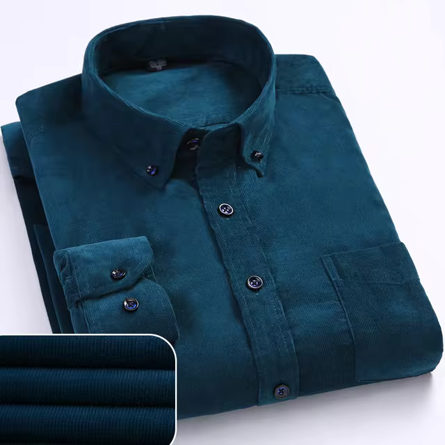 Harrison Fine Wale Cotton Corduroy Button-Up Shirt