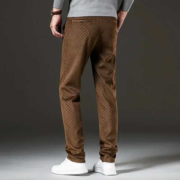 Checkered Corduroy Pants