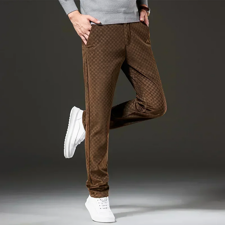 Checkered Corduroy Pants