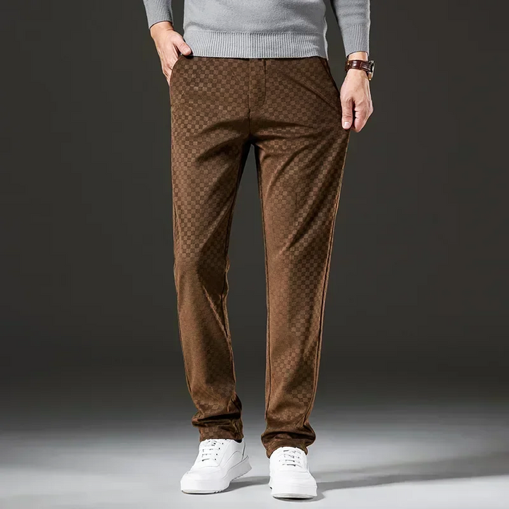 Checkered Corduroy Pants