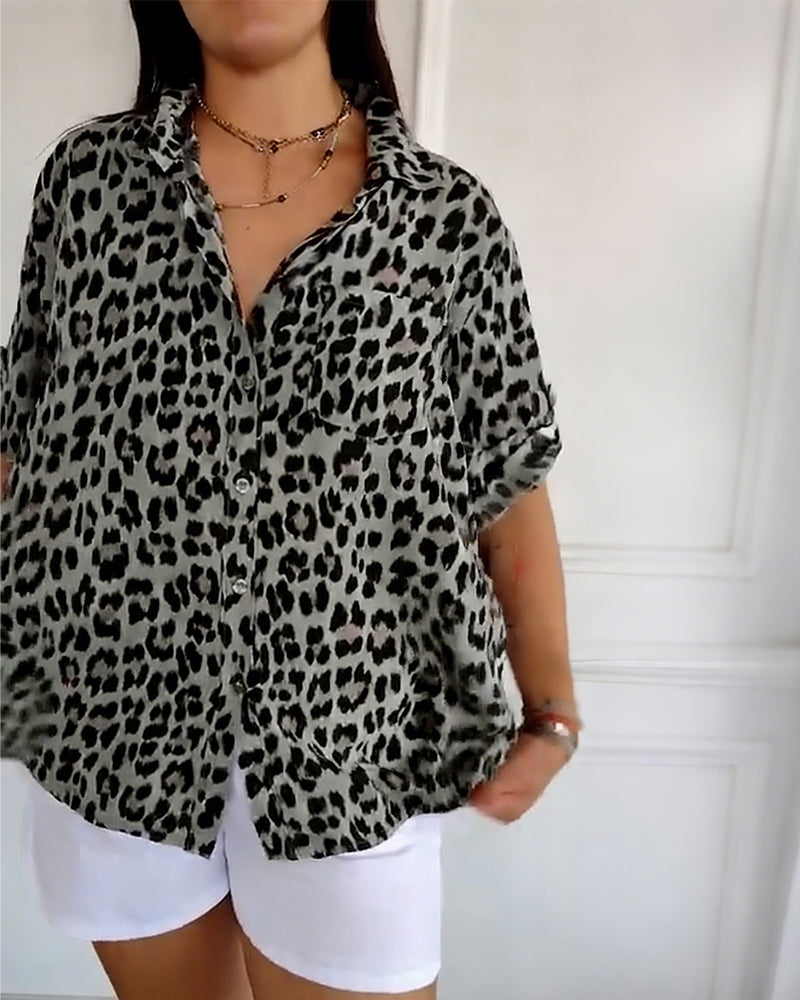 Fashion Leopard Print Blouse