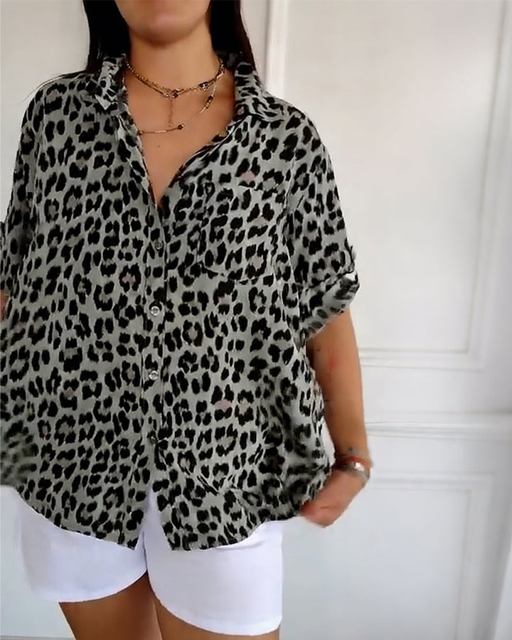 Fashion Leopard Print Blouse