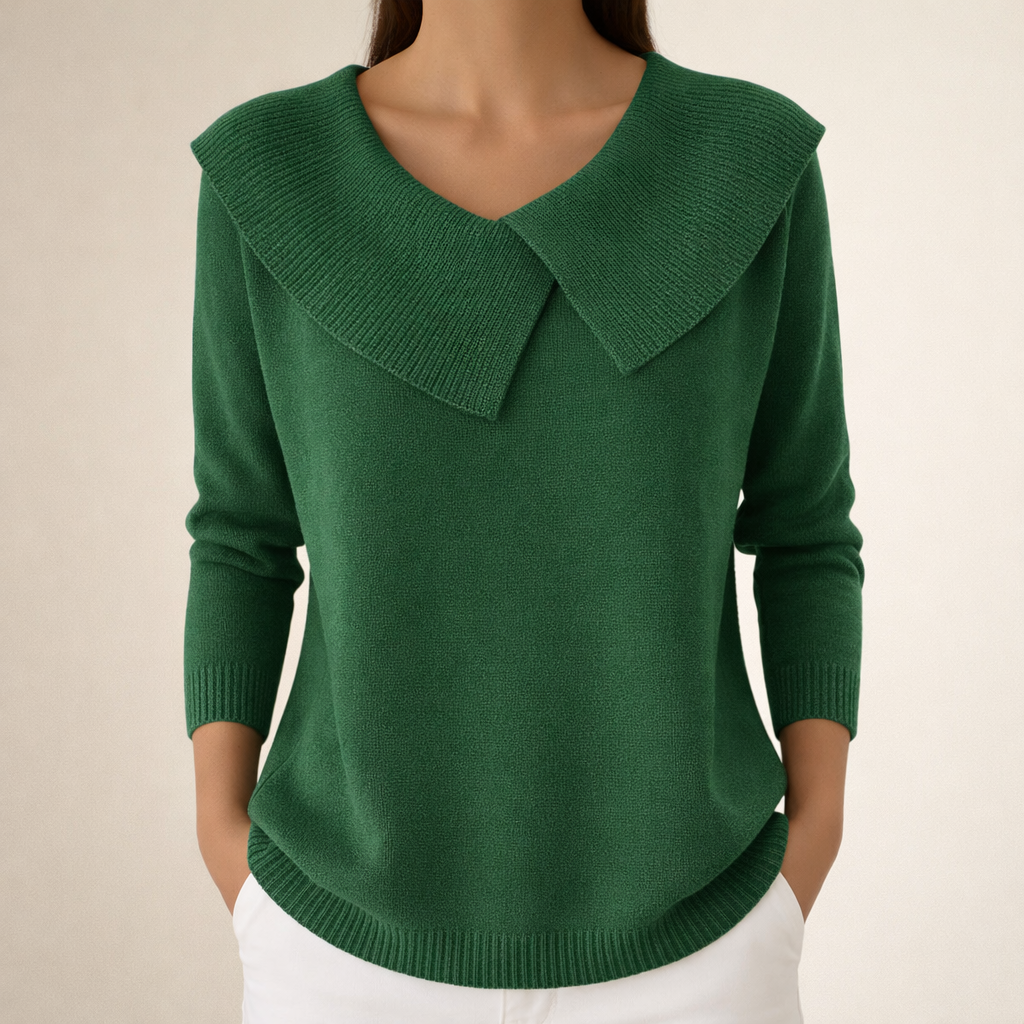 Wanda™ | Women's Sweater with Wide Collar