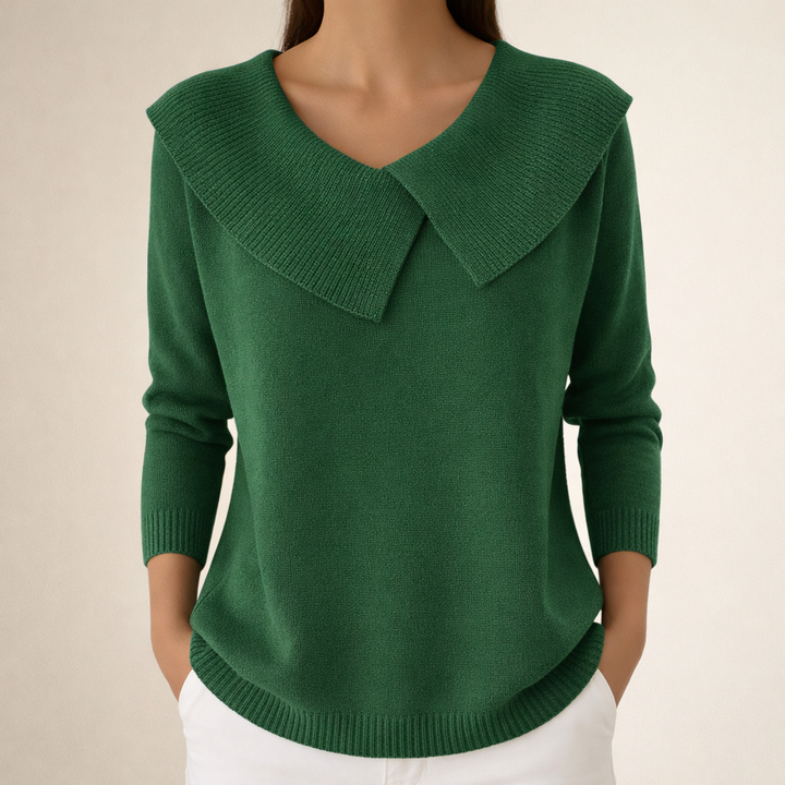 Wanda™ | Women's Sweater with Wide Collar