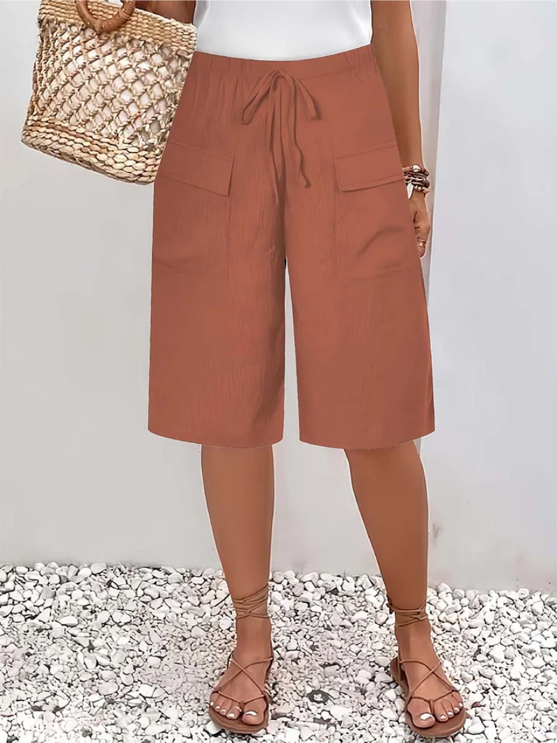 Lina – Elastic Waist Shorts