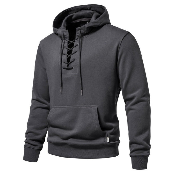 Valhalla X Cotton Lace-Up Hoodie