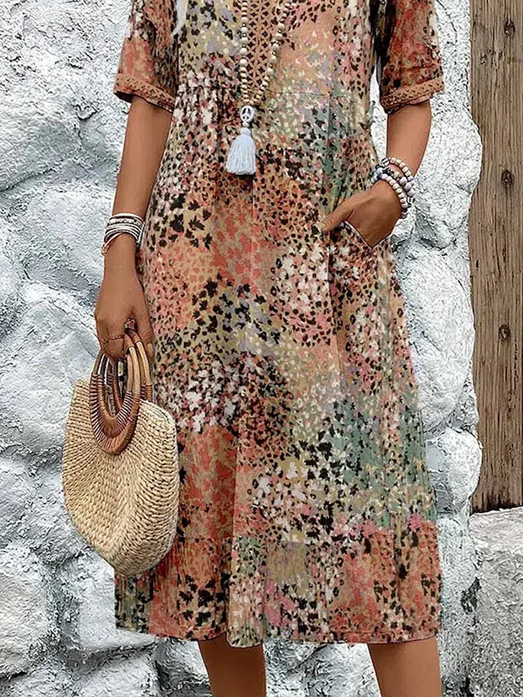Andrea - Vibrant Midi Dress