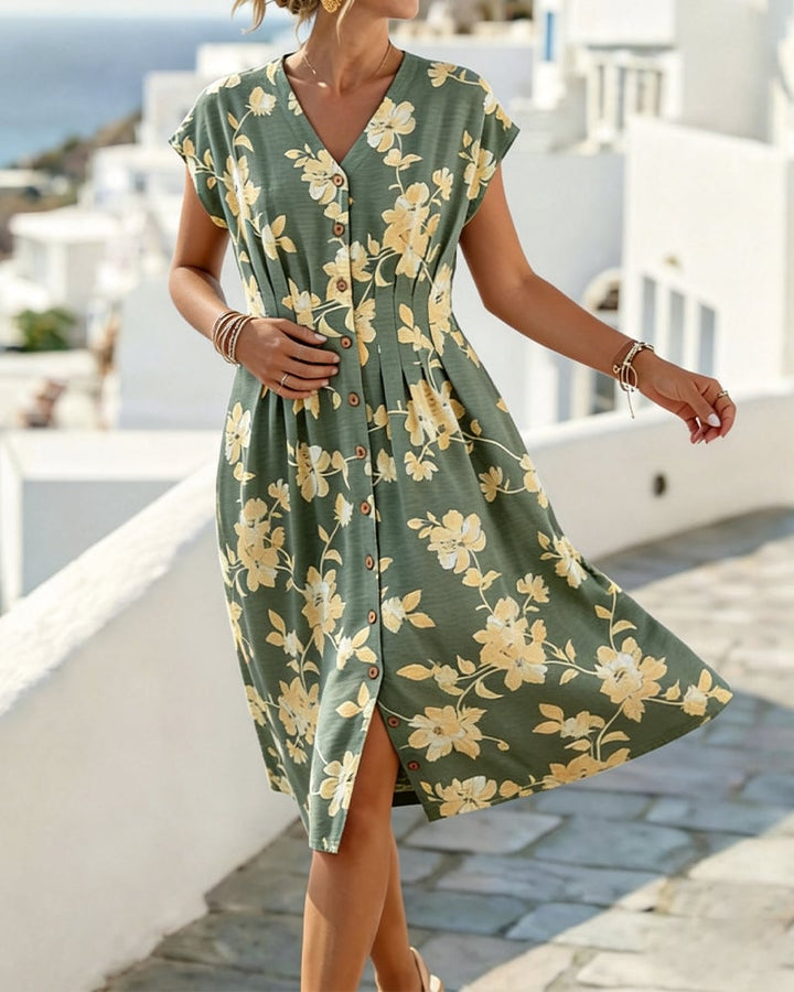 Flattering Floral Midi Dress