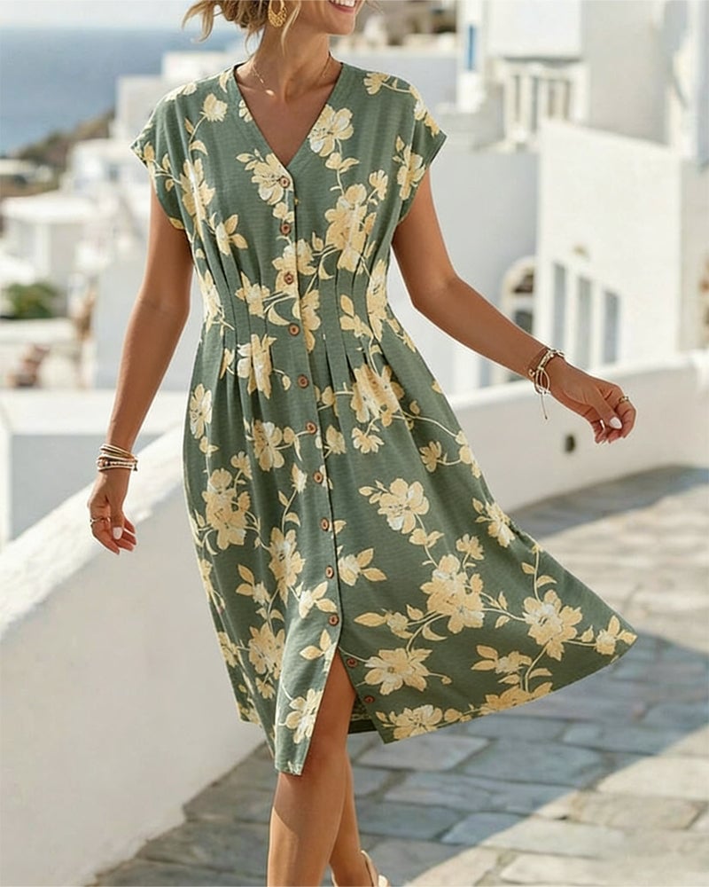 Flattering Floral Midi Dress