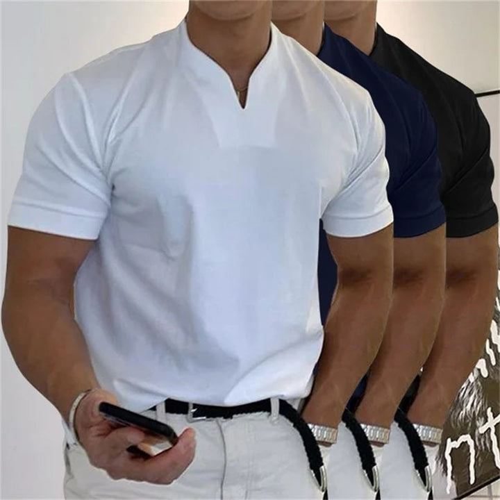 Men's Business Short Sleeve Fitness T-shirt