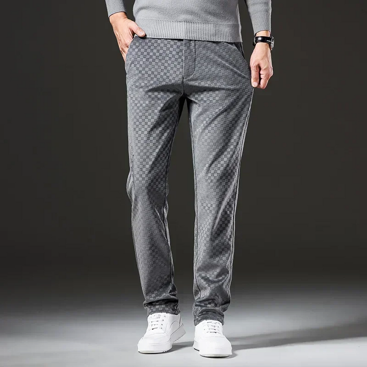 Checkered Corduroy Pants