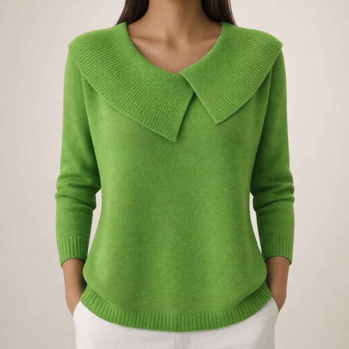 Wanda™ | Women's Sweater with Wide Collar