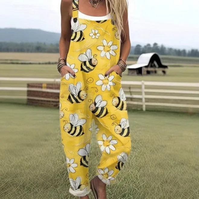 Isabelle™ | Women's Retro Floral Jumpsuit