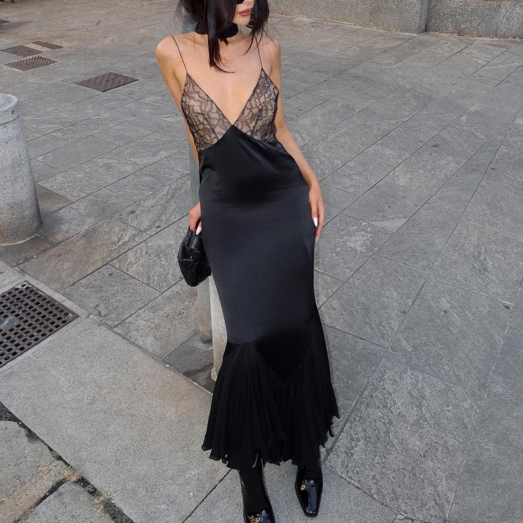 Anita | Spliced Lace Maxi Dress