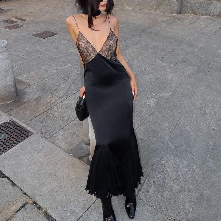 Anita | Spliced Lace Maxi Dress