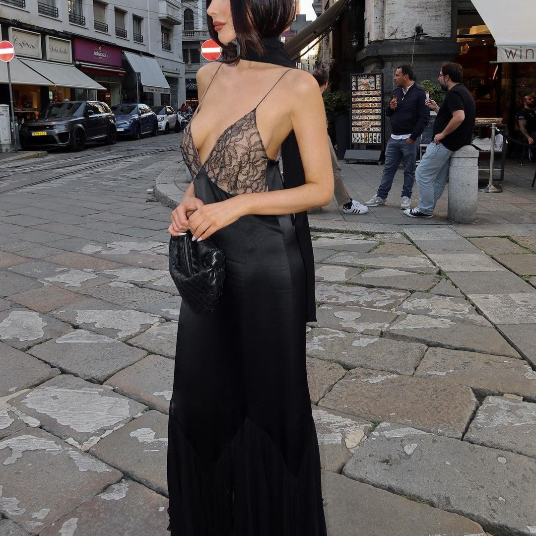 Anita | Spliced Lace Maxi Dress