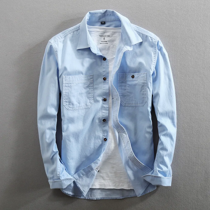 Shigoto Cotton Long Sleeve Button-Up Shirt