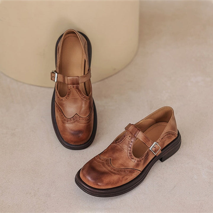 Isolde | Refined Leather Mary Janes