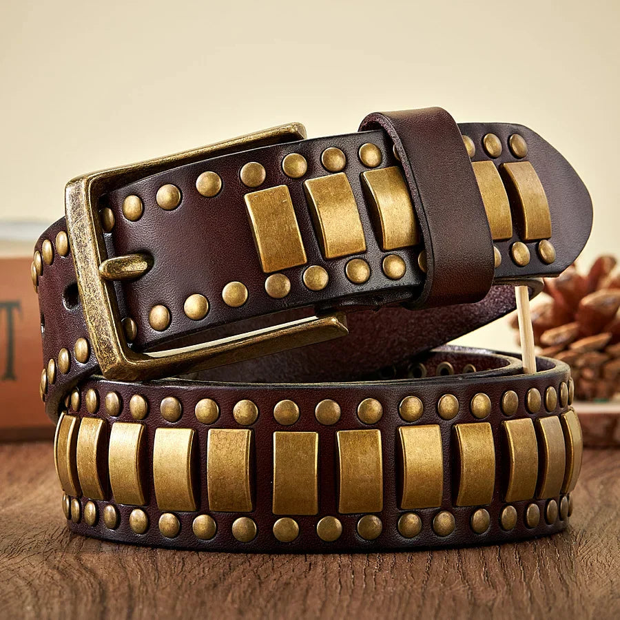 Heritage Leather Brass Belt